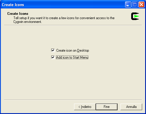 Cygwin packages selection