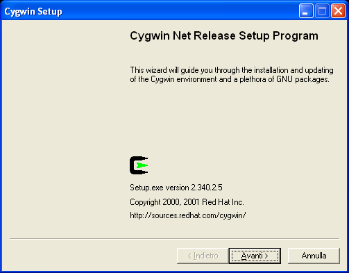 cygwin startup window