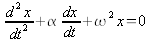 d2x/dt2+adx/dt+w2x=0