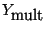 $Y_{\textrm{mult}}$