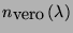 \( n_{\textrm{vero}}\left( \lambda \right) \)