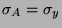 \( \sigma _{A}=\sigma _{y} \)