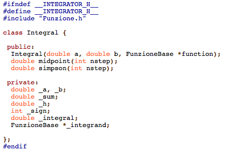 classe integratore header
