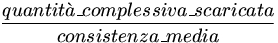 quantità_complessiva_scaricata / consistenza_media