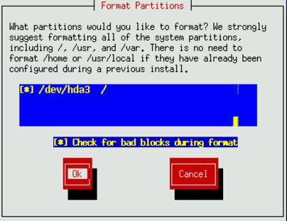 redhat-setup-partizione-formattare