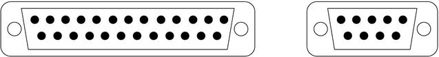 connettori DB-25 e DB-9
