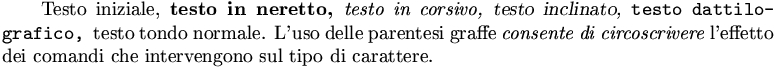 tipi di carattere