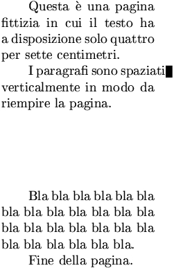 funzionamento di \\vfil e \\vfill assieme
