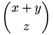 (x+y) sopra z