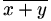 linea sopra (x+y)