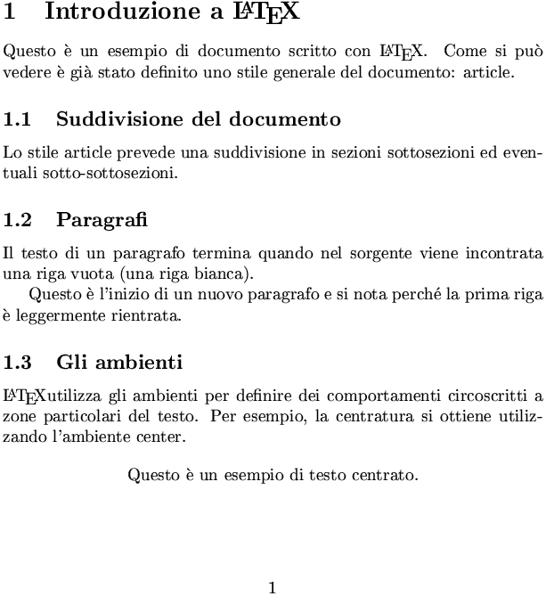 risultato della composizione