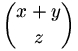 (x+y) sopra z
