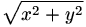 sqrt(x^2+y^2)