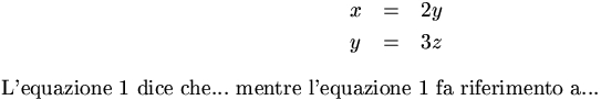 equazioni abbinate