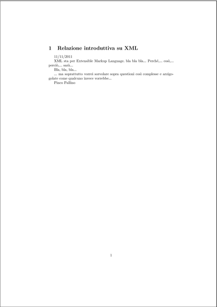 esempio con xmltex