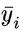$\bar{y}_{i}^{}$